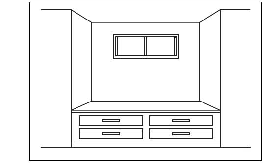 diagram fixed furniture under egress window